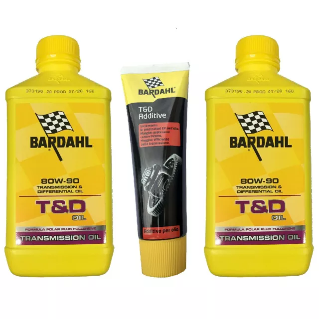2 Lt Olio Trasmissioni Cambio Differenziale Bardahl T&D Ted 80W90 + T&D Additivo