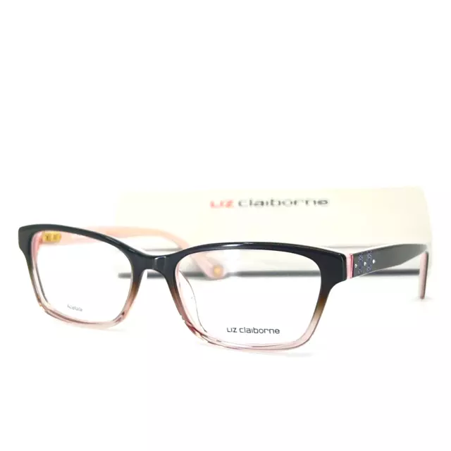 Liz Claiborne Eyeglasses L640 HAQ Pink Rectangle Full Rim Frames 53[]17 130 mm