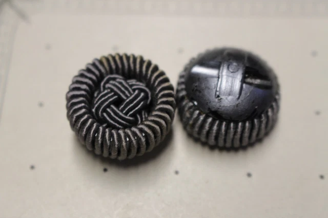 Bouton Ancien Haute Couture Gris Perle - Mercerie Vintage - France (lot 1 à 10 Pièces)