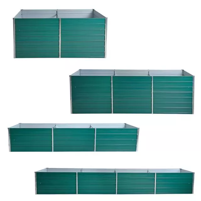 Hochbeet Pflanzbeet Metall Gemüsebeet Pflanzkasten Stahl Beet Blumenbeet Grün