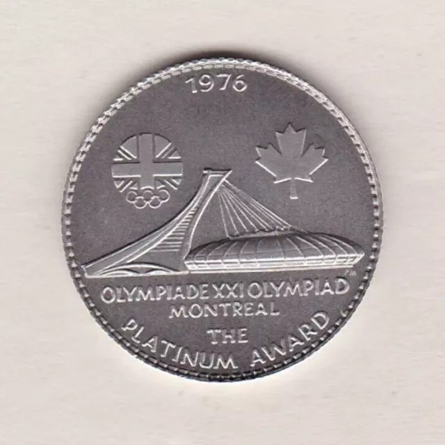 1976 Platinum British Olympic Association Coin In Mint Condition