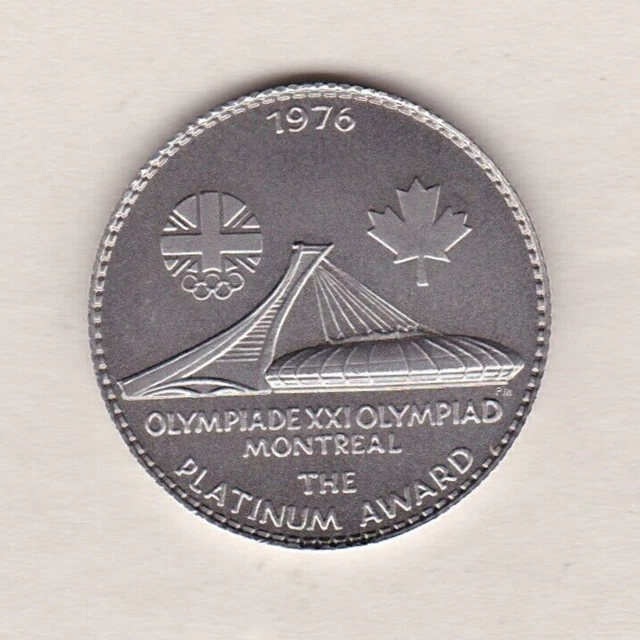 1976 Platinum British Olympic Association Coin In Mint Condition