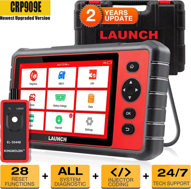 LAUNCH CRP909E PRO OBD2 Scanner All System Car Diagnostic Tool Auto VIN