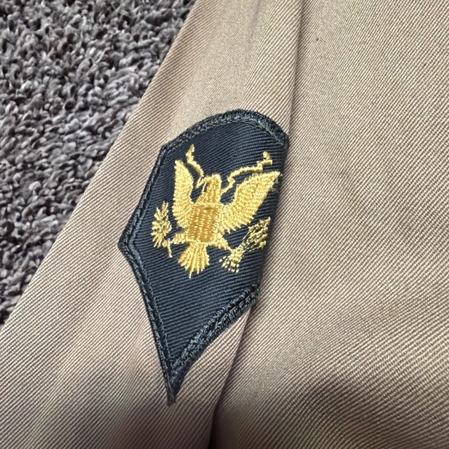 VINTAGE WWII US Army Khaki Shirt Patch 14.5x32 1949 Military Uniform £ ...