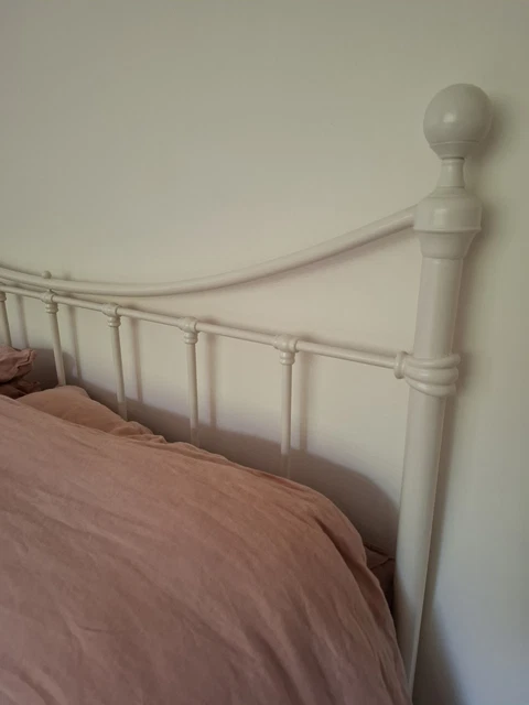 NEXT METAL DOUBLE Bed Frame In Cream £42.30 - PicClick UK