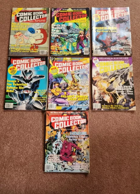 Comic Book Collector Magazine 7 Issue Lot 1993 & 1994 Monthly Comic Price Guide
