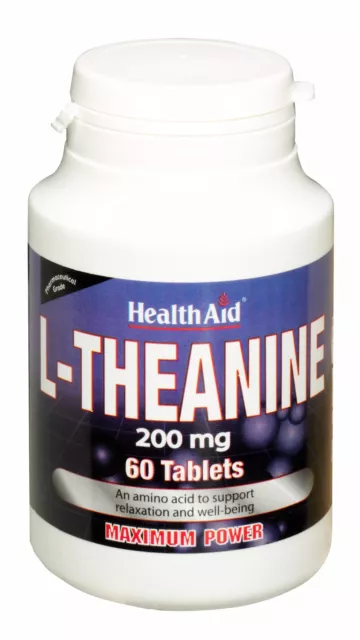 Tabletas Health Aid L-teanina 200 mg años 60