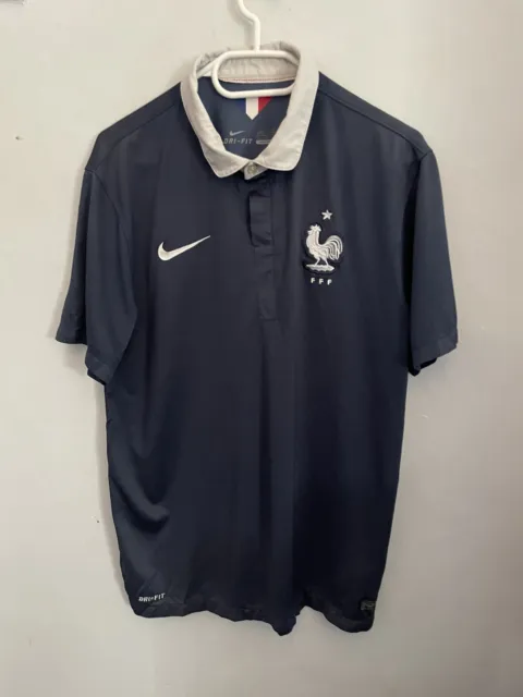 2014-16 France National Team Home Football Shirt Mens Medium