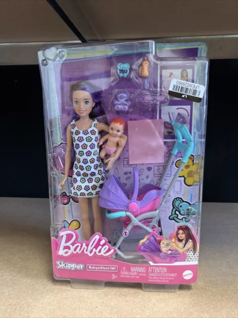 Barbie Skipper Babysitters In Doll and Stroller Playset NEW IN PACKAGING!