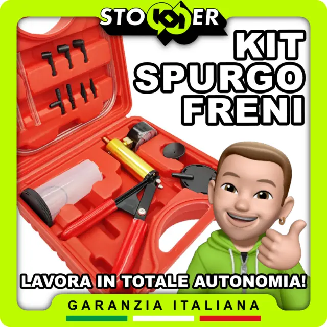 Kit Spurgo Freni Frizione Manuale Pompa A Vuoto Tester Auto Moto Camper Veicoli