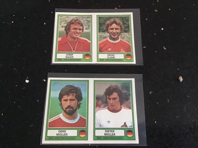 Panini Football 76 - Carte ROOKIE #106 Gerd Muller (Allemagne) - 2 Exemplaires
