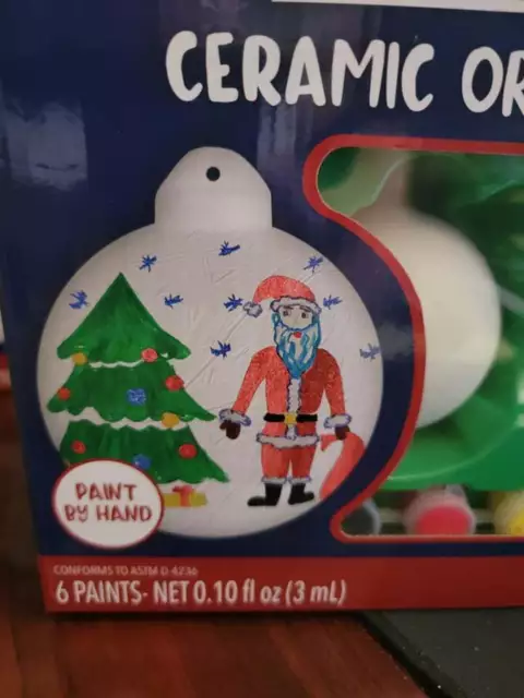 Christmas Ceramic Ornaments Paint and Draw Custom NEW