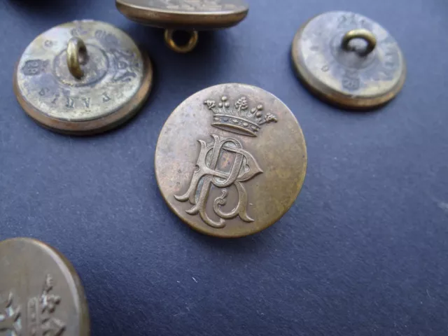 12 boutons de livrée MARQUIS initiales RP PR french livery buttons 2