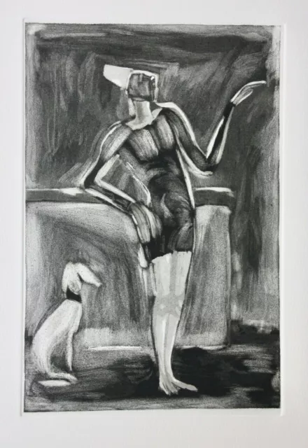 Georges Rouault (1871-1958), Aquatinta Radierung, "Clown au chien", um 1939
