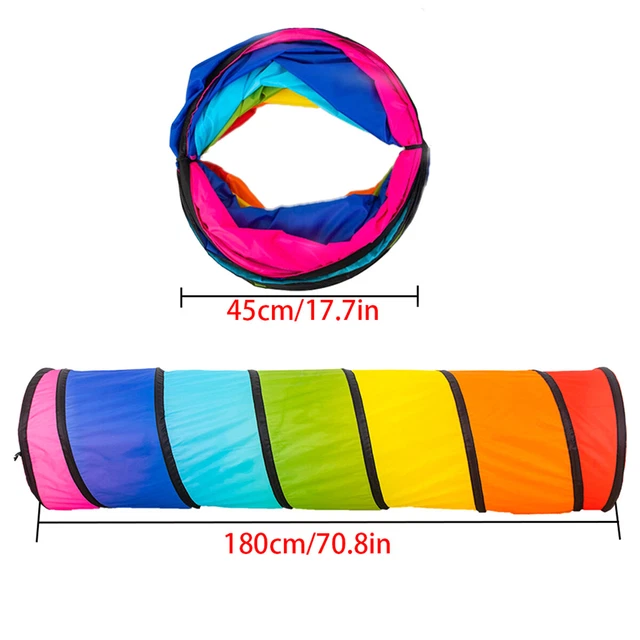Kids Play Tunnel For Toddlers, Pop Up Crawl Tunnel Play Tent For Baby Or Dog With 2 Mesh Sides Kids Tunnel Toys Or Gift Indoor Outdoor