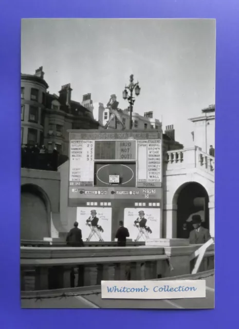 Photograph,  Test Cricket Scoreboard, Brighton Aquarium, 1934