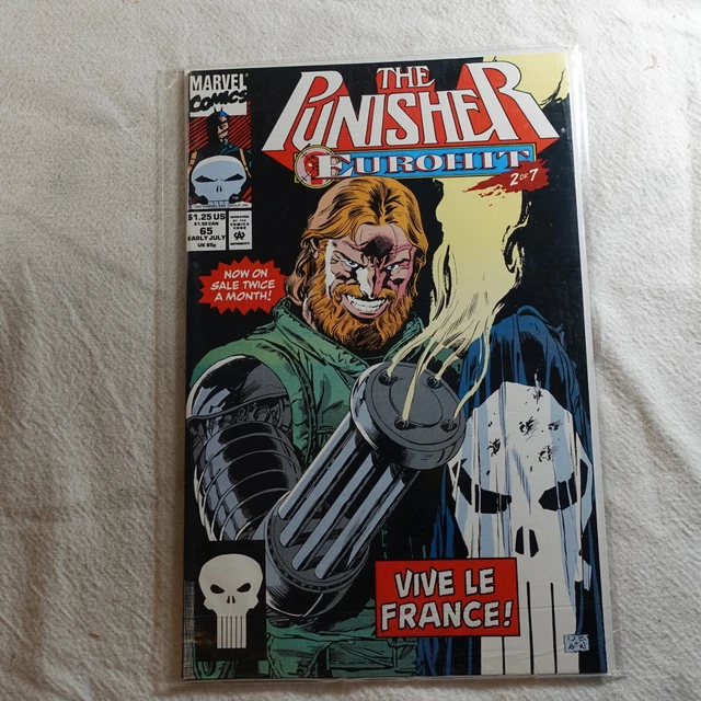 The Punisher Eurohit Issue 65 Marvel Comic Book BAGGED AND BOARDED