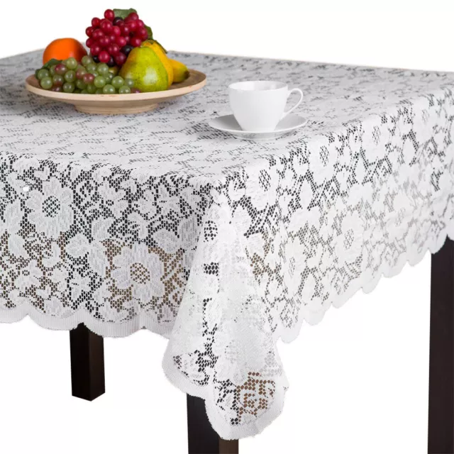 Vintage Lace Floral Tablecloth Dining Table Cloth Cover Wedding Party Home Decor 2