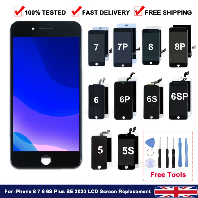 For iPhone 5 5S 6 6S 7 8 Plus SE2 Screen Replacement LCD Digitizer Touch Display