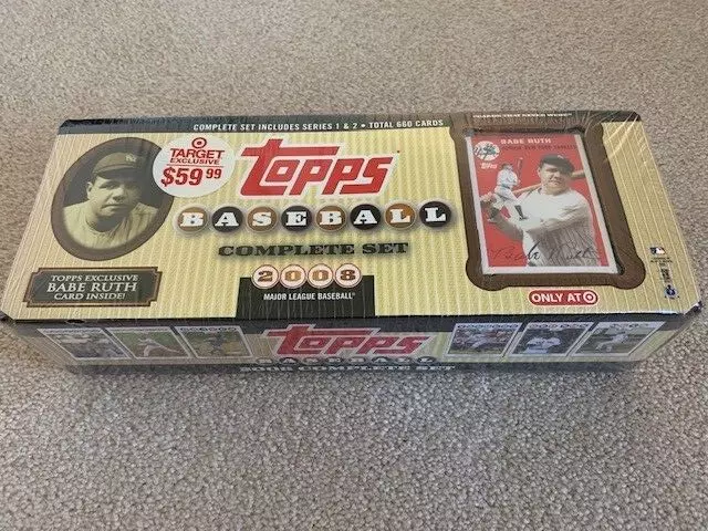 2008 Topps Baseball complete set with Babe Ruth exclusive card