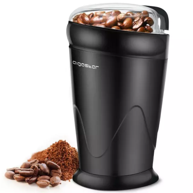 Macina Caffe Macinino Elettrico Spezie Legumi Macinacaffe Lame Acciaio Inox 150w