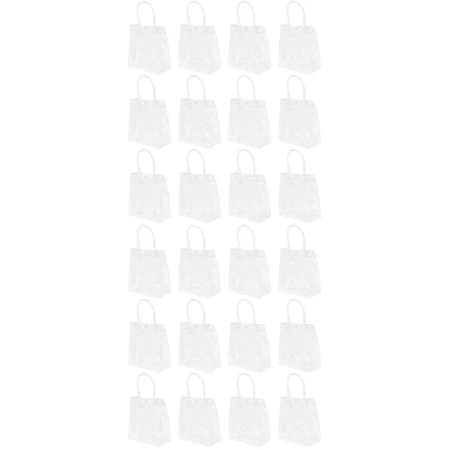 24 pièces réutilisable simple sacs en plastique pour cadeau shopping