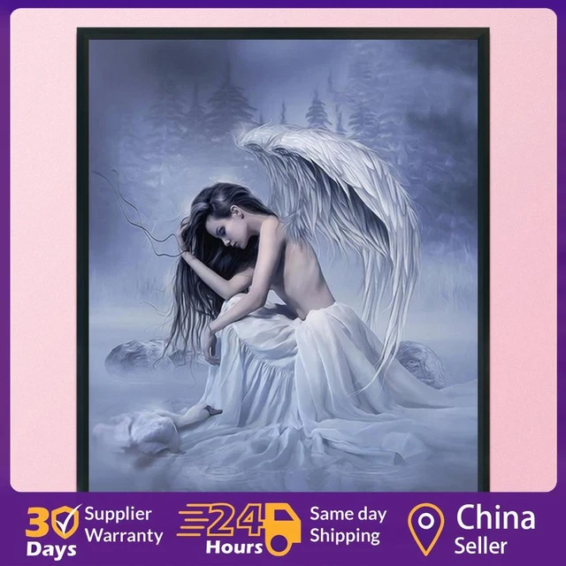 Angel Full Cross Stitch 11CT Cotton Thread DIY Printed Embroidery Kits Art Gifts