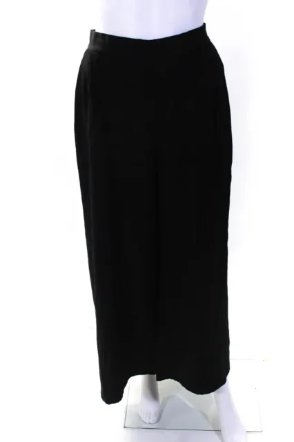 Eileen Fisher Womens Pleated High Rise Wide Leg Pants Black Size Extra Large