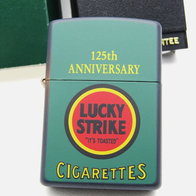 LUCKY STRIKE 125TH Anniversary Zippo Oil Lighter 1997 MIB Rare