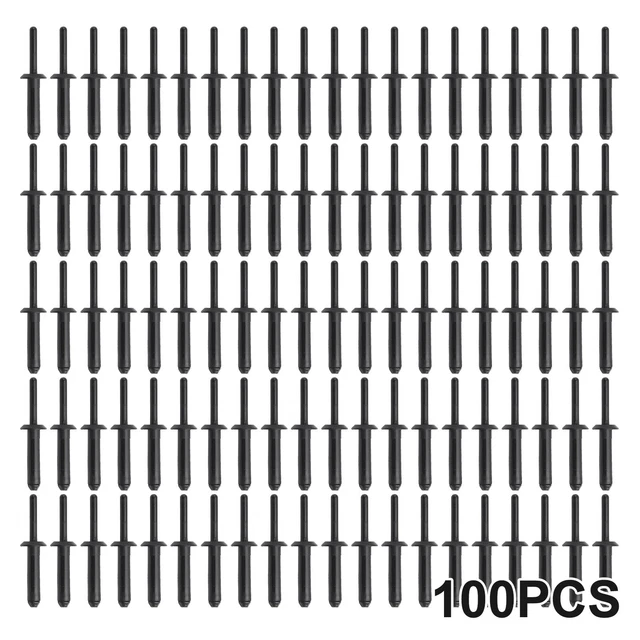 BLIND RIVETS FIRMWARE Clip Parts Plastic Replacement Trim 100Pcs ...