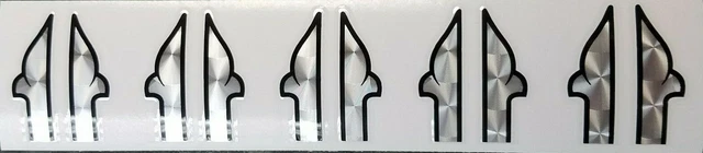 1/4" Silver Coburn w/ Black Border Endpoints (5 Pairs) ST11