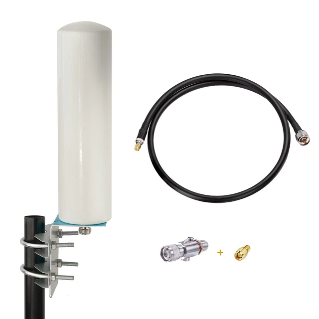 EUNEWR 868MHz 8dBi RAK Lora Glasvezel Antenne 110CM met 3M verlengkabel,Waterdichte LoRaWAN antenne met N-connector,voor RAK Nebra Bobcat HNT Helium Hotspot Lora Module Repeater RP-SMA SMA Antenne