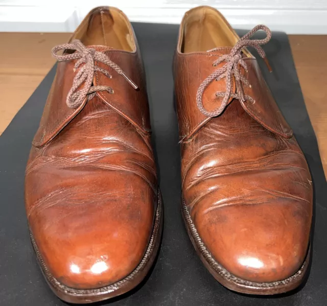 Brooks Brothers Peal & Co Made England Cap Toe Leather Shoes 8,5