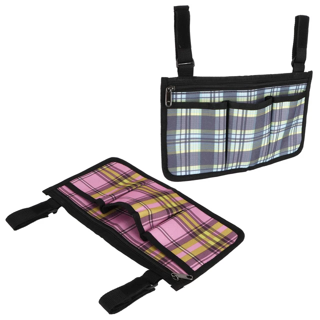 Bolsa organizadora colgante para silla de ruedas multibolsillo bolsa para billetera Sunries