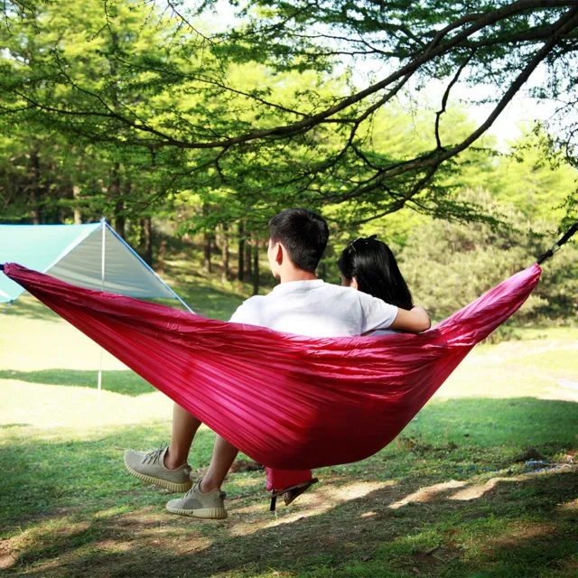 1-2 Person Camping Hammock Quick-Drying Hammock with Mosquito Net Hiking Camping 3