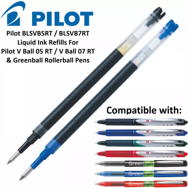 Pilot FriXion Ball Clicker Point Erasable Rollerball Pen Refills Various  Colours