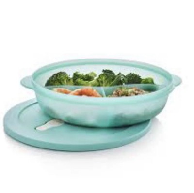 TUPPERWARE Assiette bébé vert bleu 