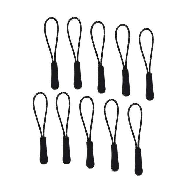 10 piezas extensor de cremallera tirones decorativos instantáneos etiquetas personalizadas etiquetas de metal negro
