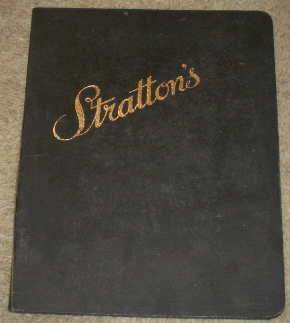 Vintage 1972 STRATTON'S Restaurant Menu-ATLANTA GA~London House Inc~Defunct