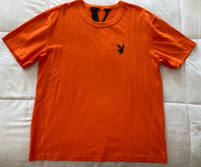 VLONE PLAYBOY BUNNY Face V Shirt Halloween Orange Size L Made in USA 100 Cotton 45.00 PicClick