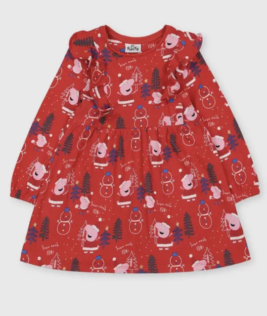 TU Peppa Pig Red Dress 3-4 Years New With Tags