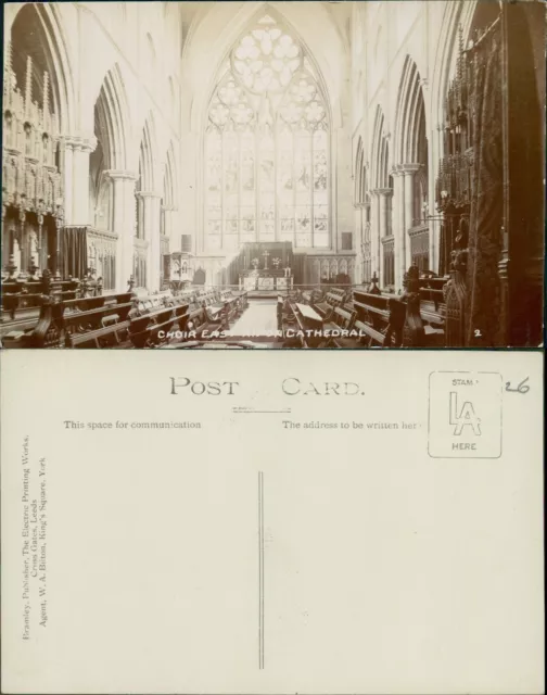 Ripon Cathedral Choir East RP Real Photo Bramley EPW WA Bilton