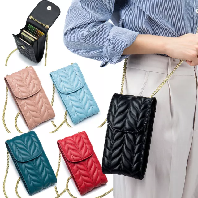 Small Leather Large Capacity Crossbody Cell Phone Bag Hangbag for Women Gift