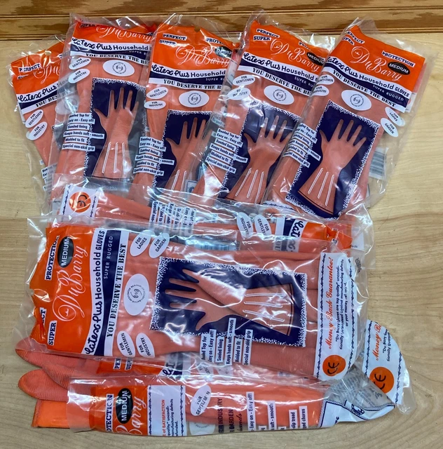 8 Pairs Heavy Duty Industrial Household Latex Rubber Gloves