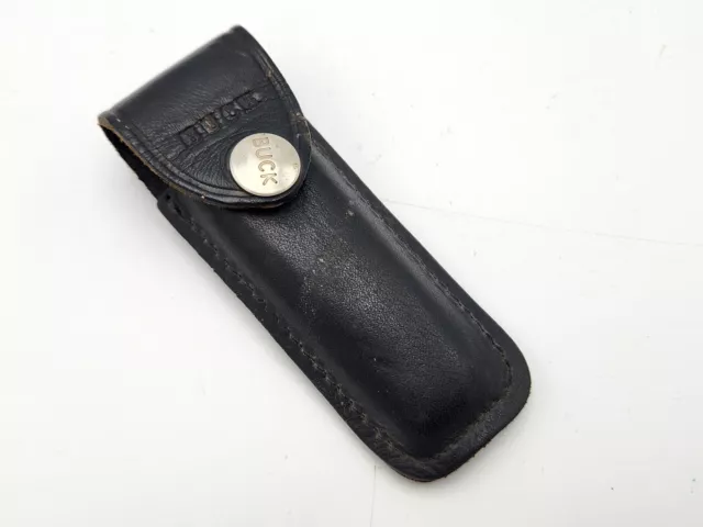 Vintage Buck Knives Leather Sheath Case for Folding Pocket Knife 3 1/2"L x 3/4"W