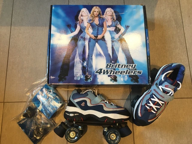 RARE BRITNEY SPEARS Skechers Wheelers Quad Roller Skates UK