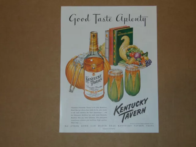 1949 BOURBON WHISKEY KENTUCKY TAVERN art print ad