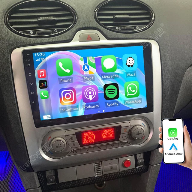 Autoradio Android 7" 6Go+128Go Pour Ford Focus II, Mondeo, S-Max - GPS, CarPlay, Android Auto, Caméra Recul