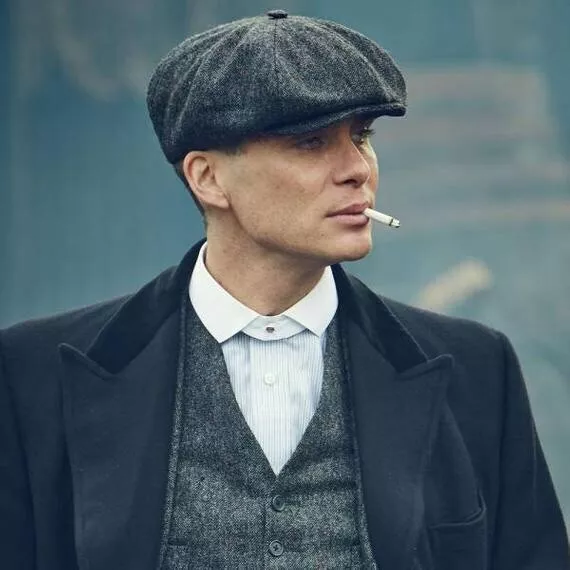 PEAKY BLINDERS TOMMY SHELBY FANCY DRESS NEWSBOY FLAT CAP HAT 1920s GREY STAG DO