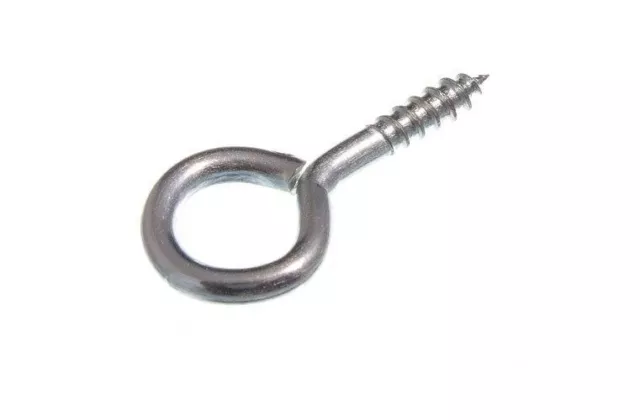 25 X Screw Eyes //////////// Sizes 20Mm - 75Mm             Weatherproof ( Bzp )